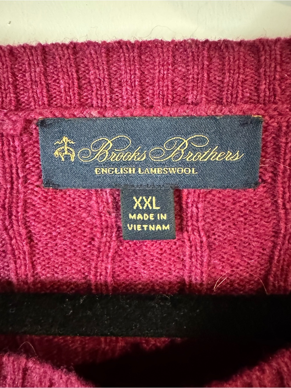 Brooks Brothers Cable Knit Sweater - Raspberry - Picture 2 of 3